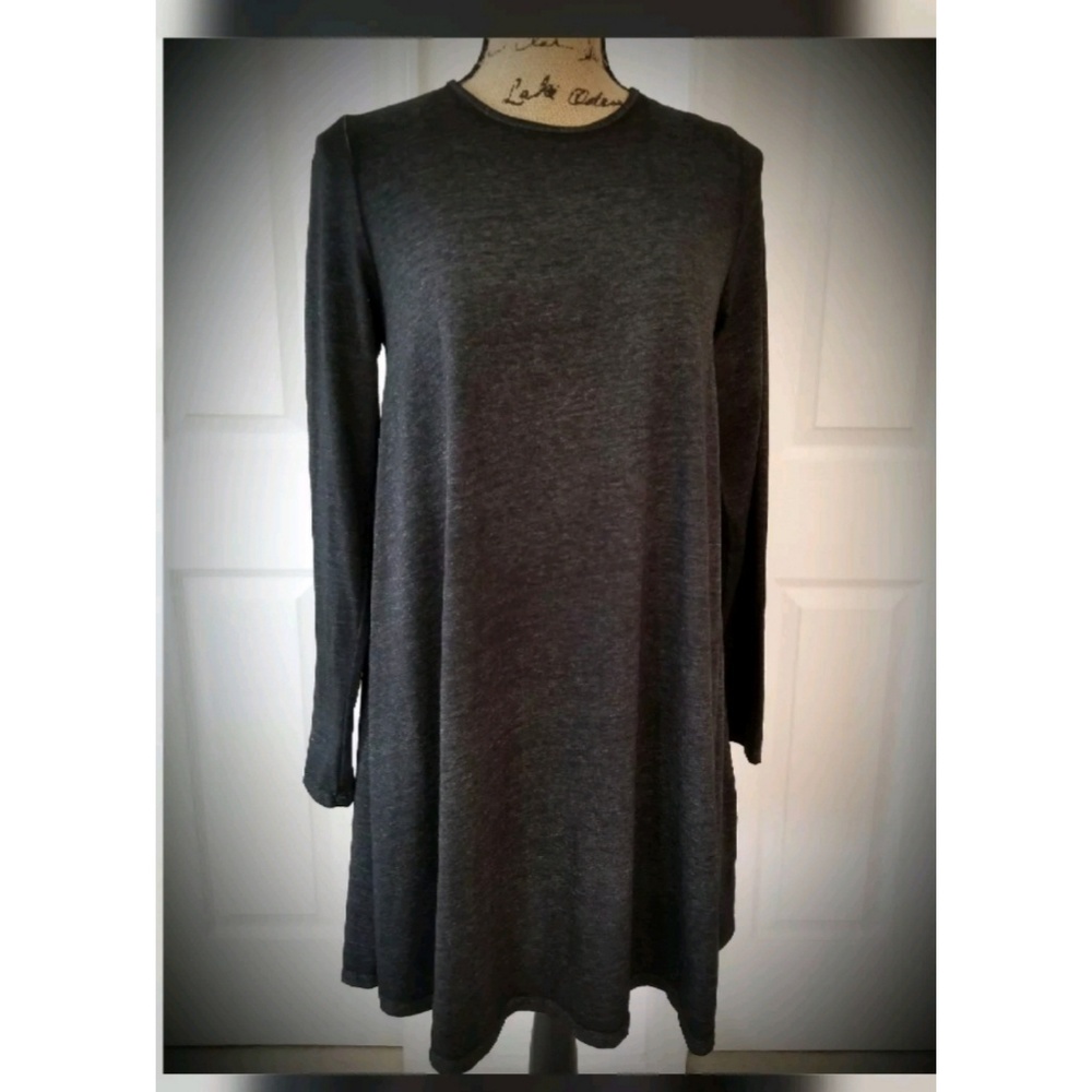 Timeless cozy dress keyhole back tunic style swing